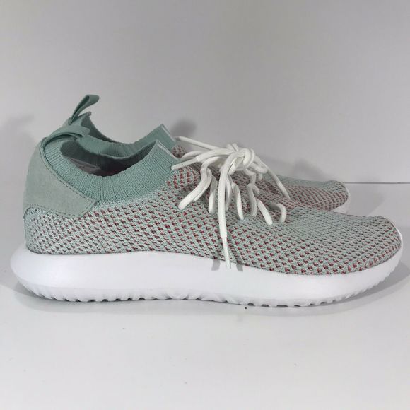 Adidas Tubular Shadow PK White/Ash Green/Scarlet - Picture 1 of 5